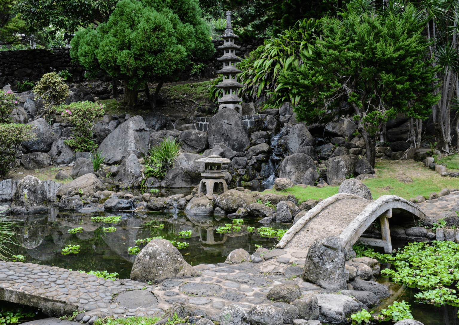 Bild eines traditionellen Zen-Gartens