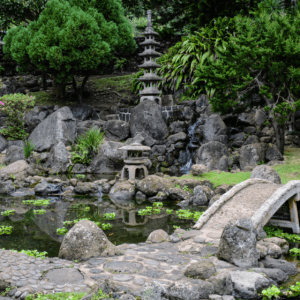 Bild eines traditionellen Zen-Gartens