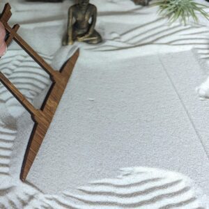 Großer Zen-Garten aus weißem Opalglas mit vielen Zen-Deko-Elementen nachhaltig & umweltfreundlich – Bild 10