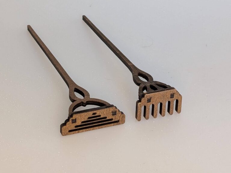 Zen-Harke & Sandglätter aus FSC-Holz – handgefertigtes Zen-Tool-Set für Zengarten & Sandmuster